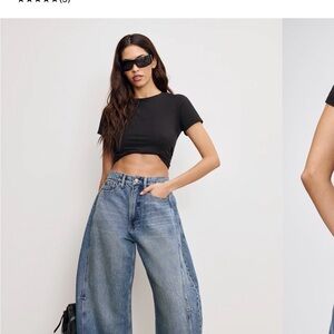 Good American Barrel Jeans (Brand New with Tags)